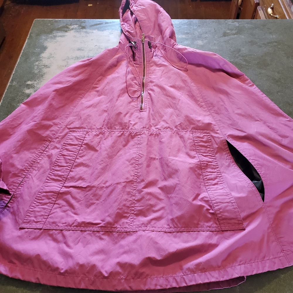 Theory pink Danijo hooded cape poncho sz Small